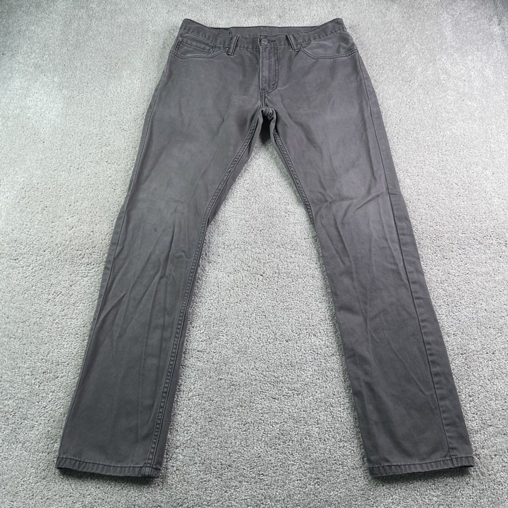 Levis Jeans Mens 33x32 Gray 514 Straight Fit Cotton Denim Casual Everyday